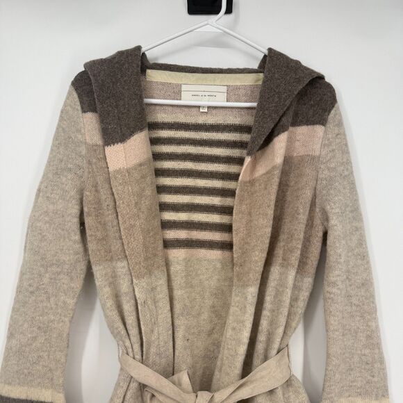 Angel Of The North Anthropologie Belted Long Cardigan Sweater 100% Wool Size S - Picture 2 of 13